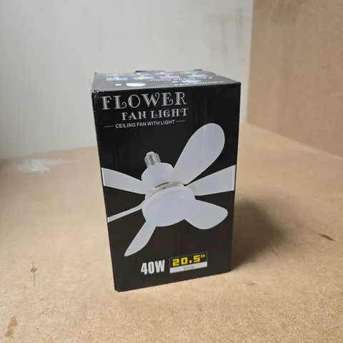FLOWER FAN LIGHT - CEILING FAN WITH LIGHT, 40W, 20.5" WIDE 