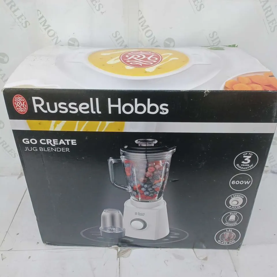 BOXED RUSSELL HOBBS GO CREATE BLENDER