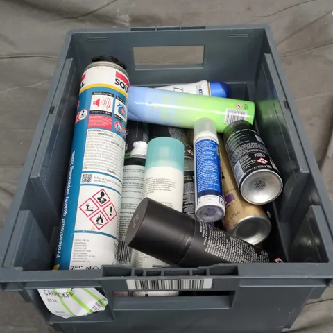 APPROXIMATELY 10 ASSORTED AEROSOLS TO INCLUDE SURE BODY SPRAY ,  LYNX BODY SPRAY , ETC 