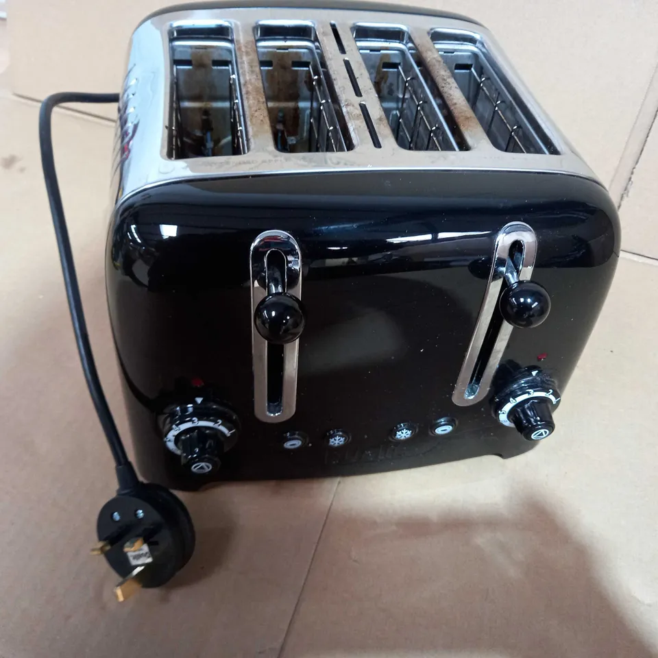 DUALIT CHROME/BLACK 4 SLICE TOASTER