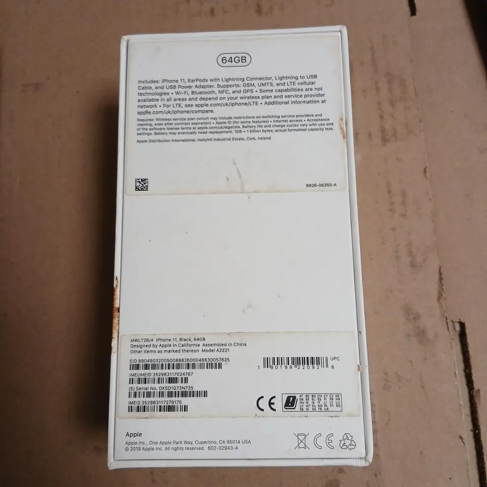 APPLE IPHONE 11 64GB – BLACK (BOXED)