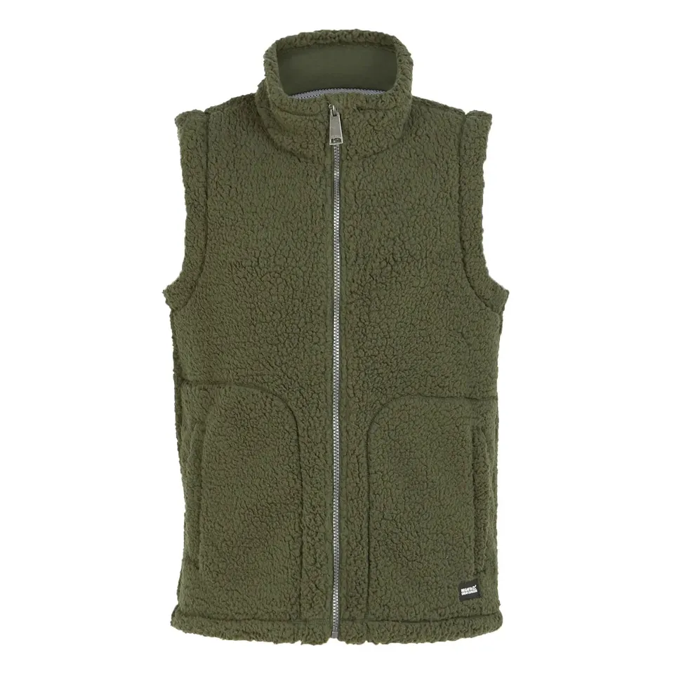 BRAND NEW REGATTA WOMEN'S CALMRY FLEECE GILET IN DARK KHAKI SIZE UK 12