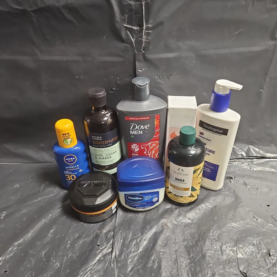 APPROXIMATEY 20 ASSORTED HEALTH AND BEAUTY PRODUCTS TO INCLUDE - VASELINE JELLY - BIO-OIL SKINCARE OIL - DOVE MEN BODY WASH - ETC
