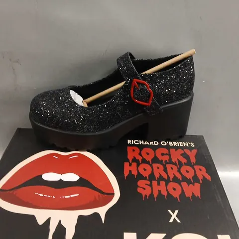 BOXED RICHARD O'BRIEN'S ROCKY HORROR SHOW X KOI TIRA GLITTER MARY JANES 'COLUMBIA' SOLO EDITION SIZE 5