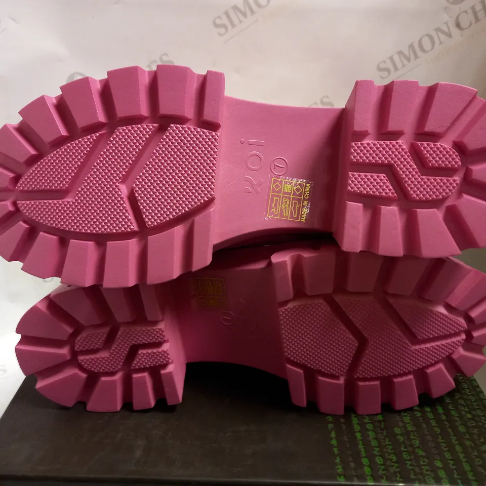 KOI VEGAN CHIMERA PRINTED PINK BOOTS - SIZE 7