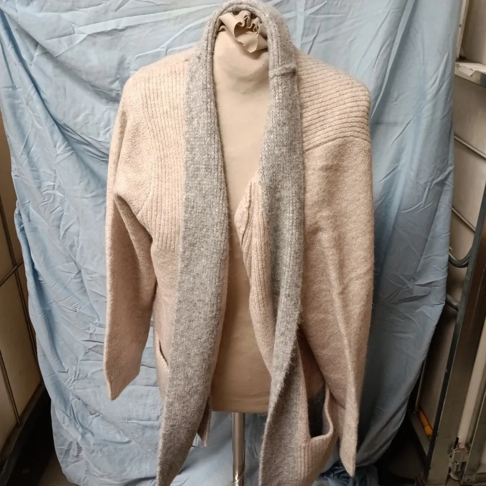 WHITE STUFF ERIN LONGLINE CARDI IN NAT MULT - LARGE