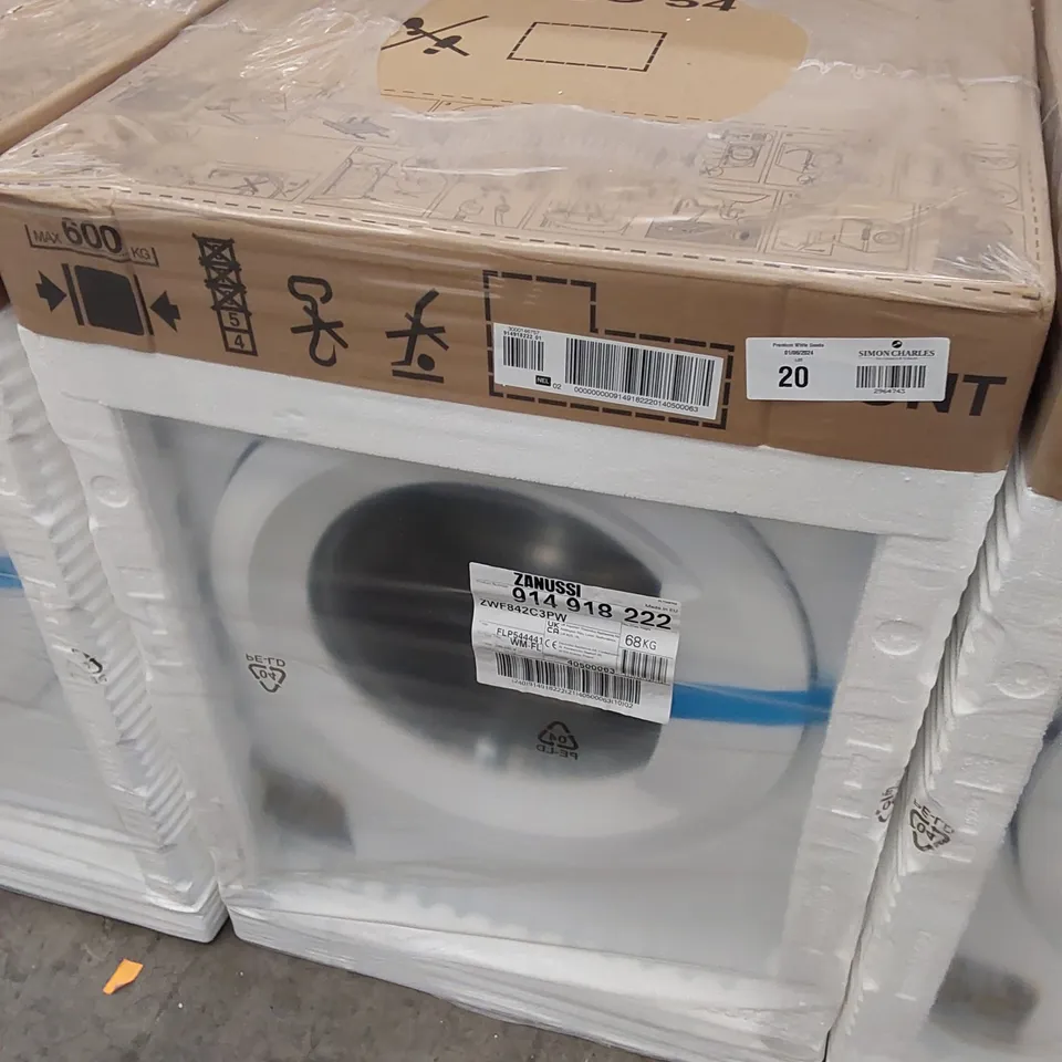 ZANUSSI ZWF842C3PW WASHING MACHINE, 8KG, 1400 SPIN, WHITE, C RATED