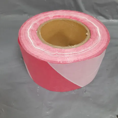 PALLET OF APPROXIMATELY 390 X ROLLS OF RED/WHITE BARRIER TAPE 72MM X 500M