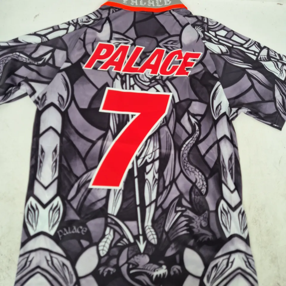 PALACE X NIKE ENGLAND DRI-FIT FOOTBALL JERSEY IN PEWTER GREY SIZE LARGE