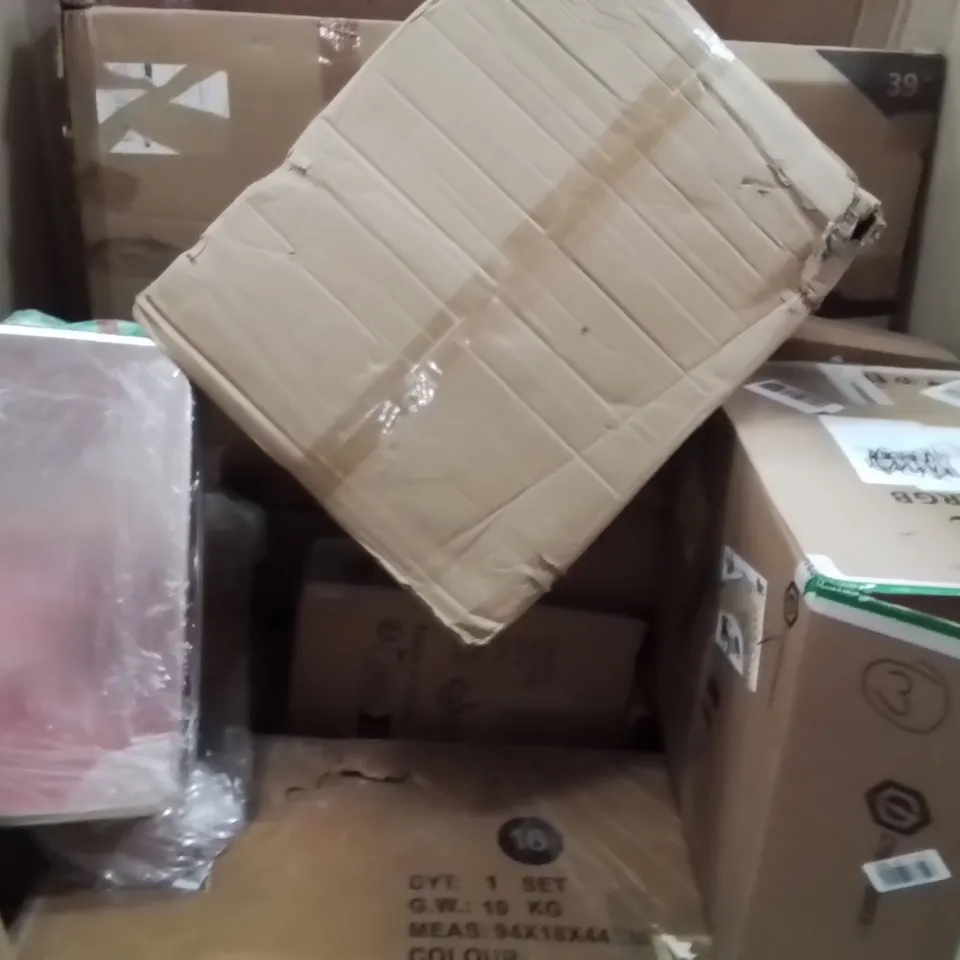 PALLET OF ASSORTED HOUSEHOLD GOODS AND PRODUCTS TO INCLUDE;GAMING CHAIR,PORTABLE DISHWASHER,BACKPACK