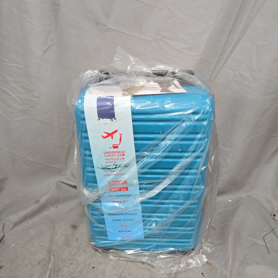 ABS CARRY-ON LUGGAGE TEAL – 40 × 25 × 20 CM - BOXED 