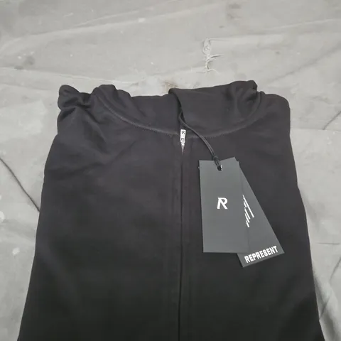 REPRESENT BLACK ZIP HOODIE SIZE L