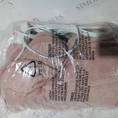 BOXED COZEE HOME VELVETSOFT HEATED THROW IN PINK