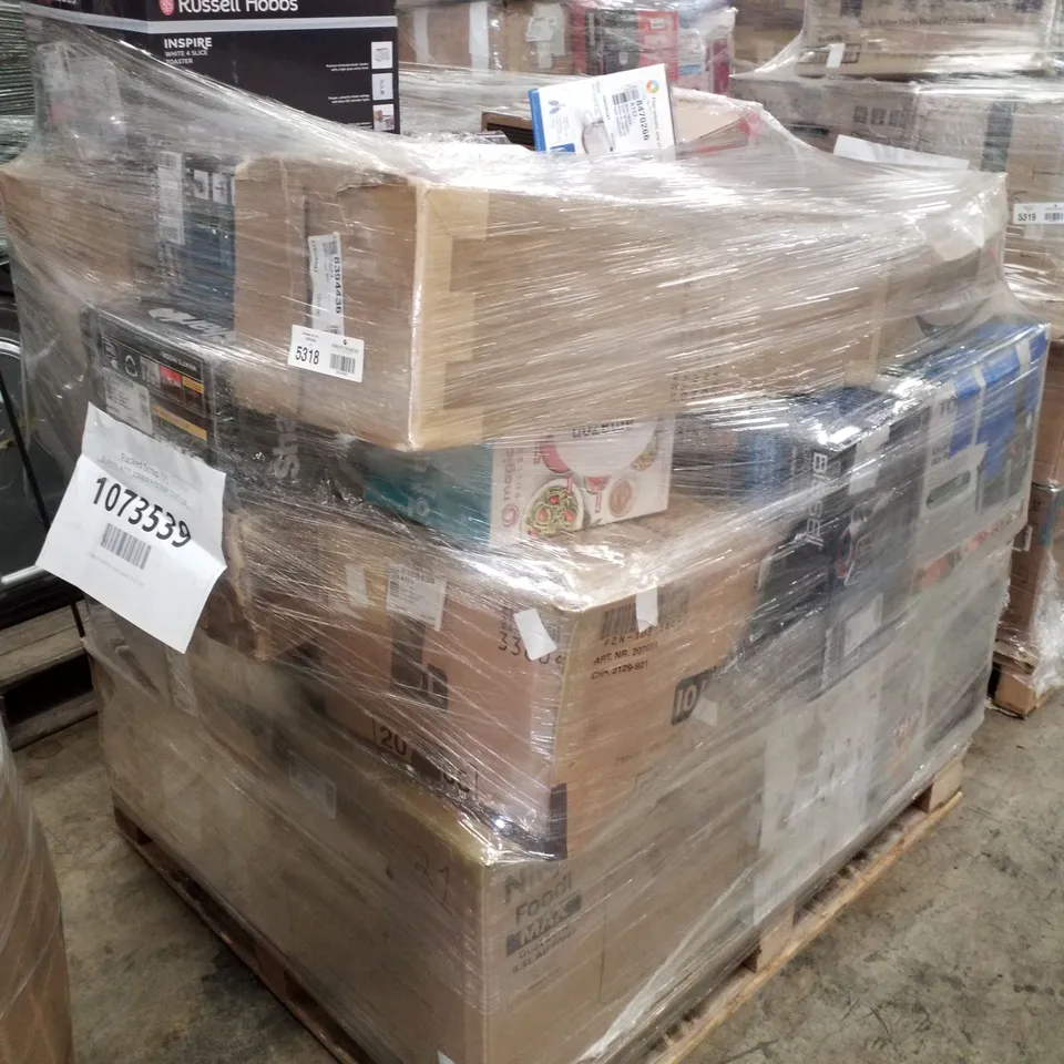 PALLET OF APPROXIMATELY 30 UNPROCESSED RAW RETURN HOUSEHOLD AND ELECTRICAL GOODS TO INCLUDE;