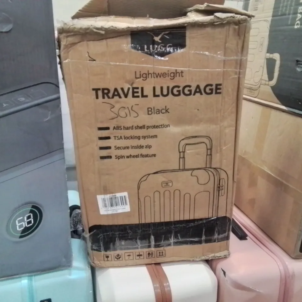 BOXED LUGG - LIGHTWEIGHT TRAVEL LUGGAGE - BLACK