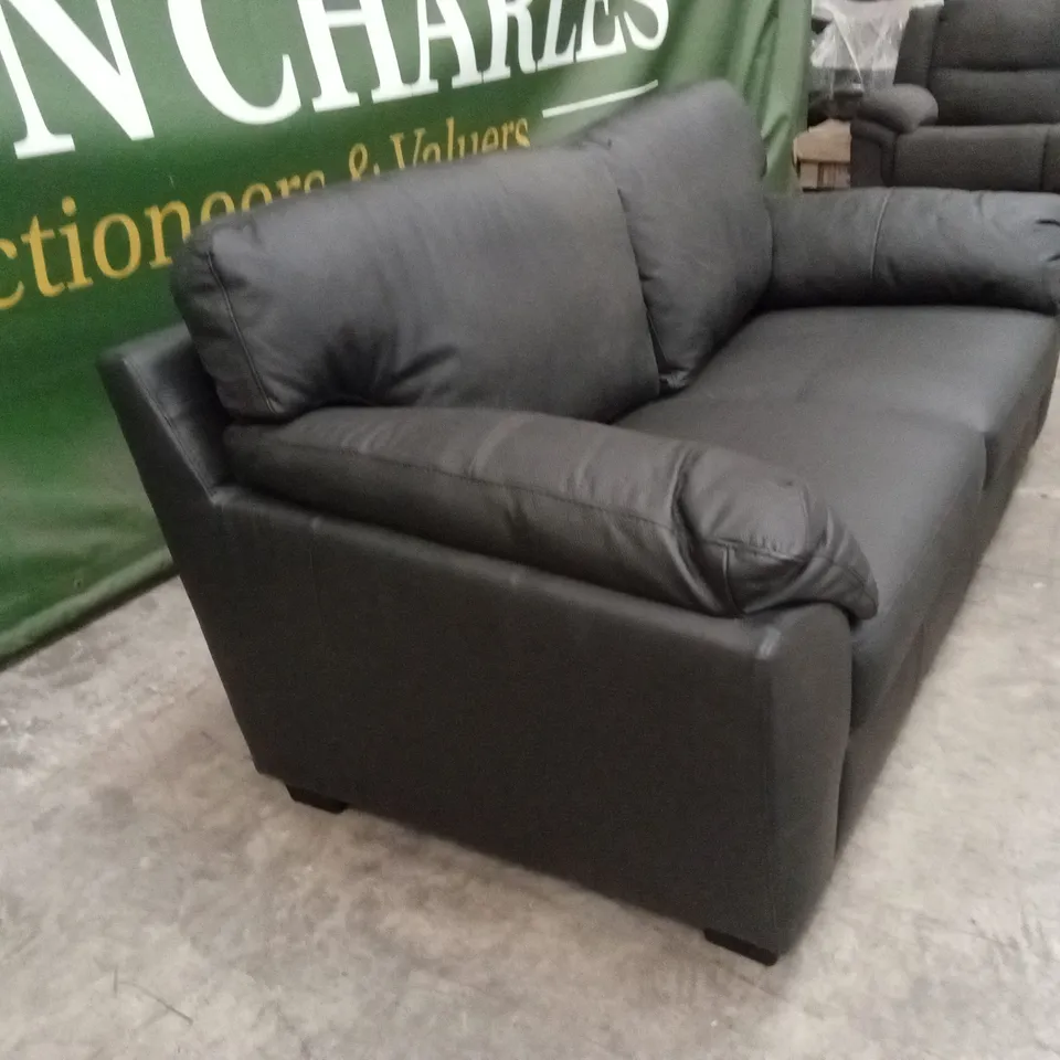 MONTREAL REAL LEATHER/FAUX LEATHER 3 SEATER SOFA RRP £749