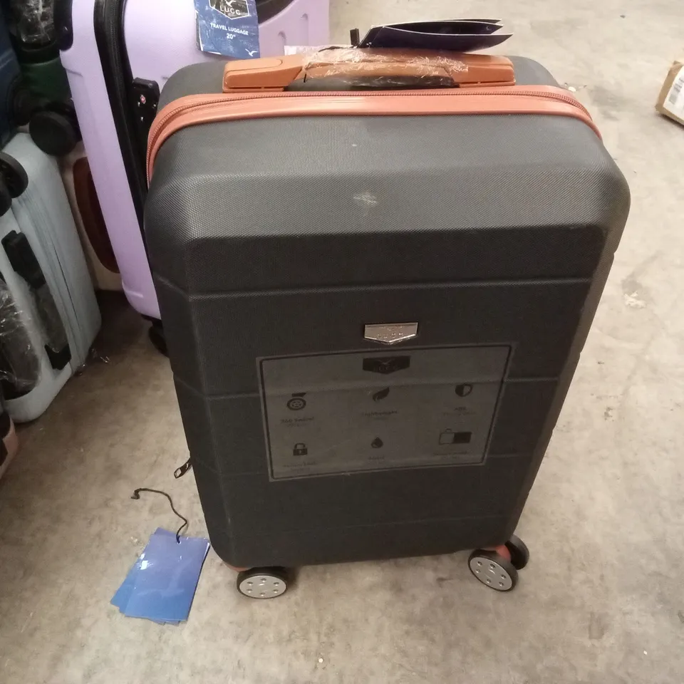 SMALL SUITCASE BLACK BROWN 