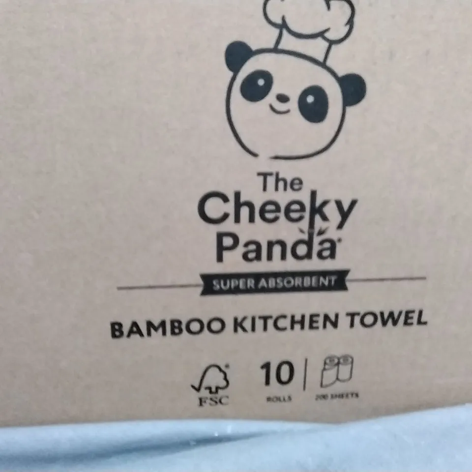 BOXED PACKS OF 5 THE CHEEKY PANDA KITCHEN TOWEL - 2 ROLLS PER PACK 