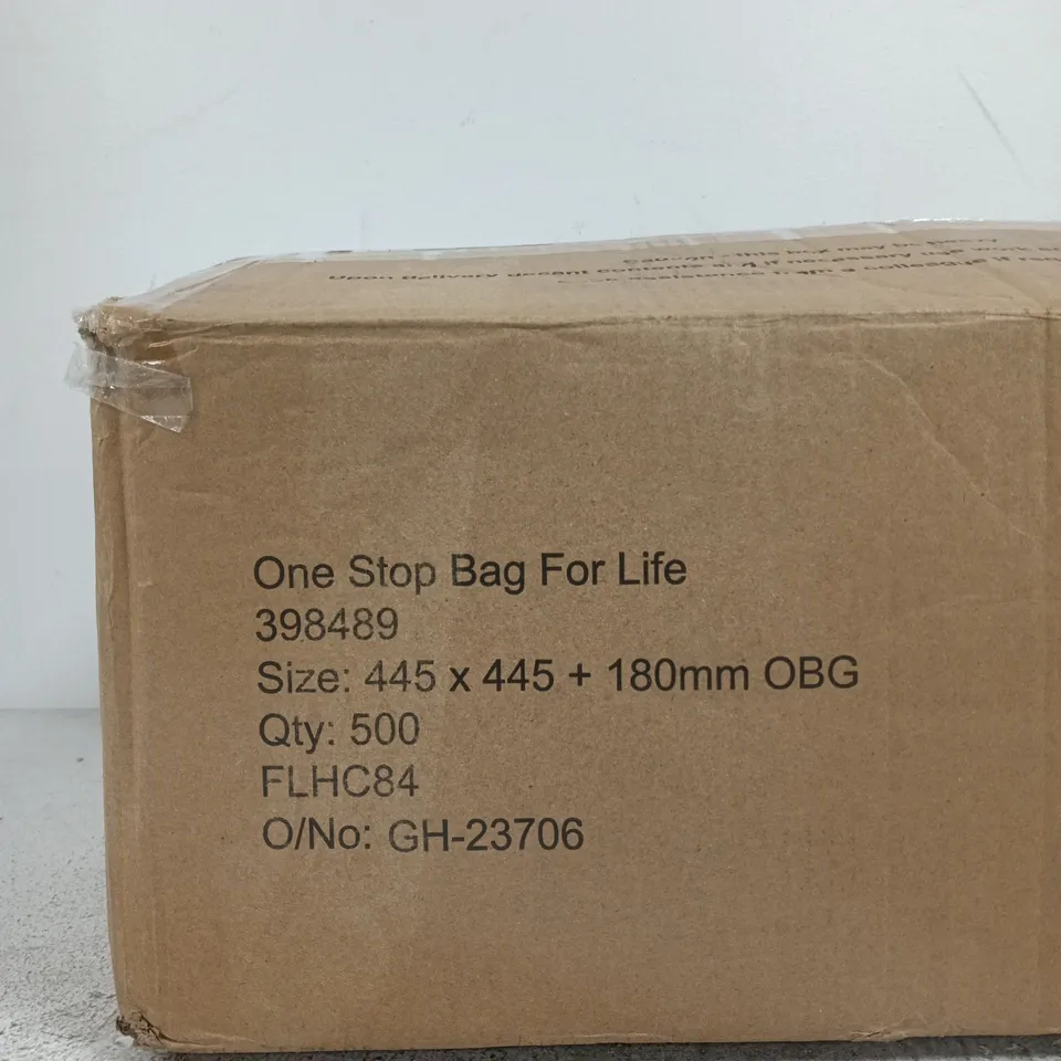 ONE STOP BAG FOR LIFE – BULK PACK OF 500 BAGS (445 X 445 + 180MM)