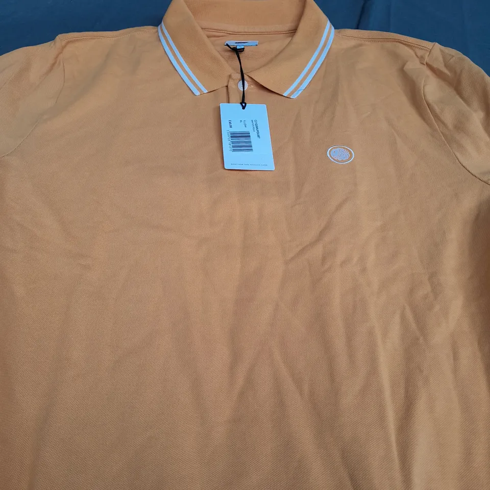 PRETTY GREEN BARTON POLO SHIRT IN YELLOW - XL