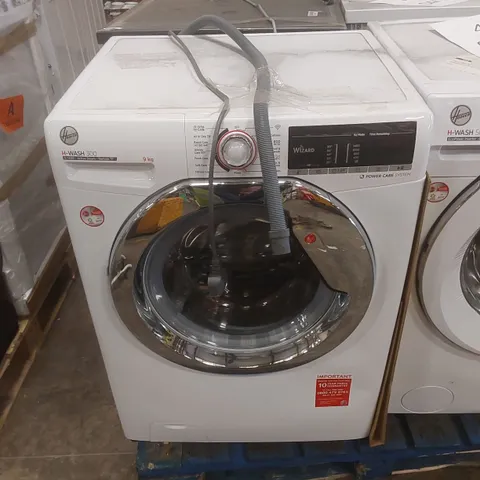 HOOVER H-WASH 300 H3WS495TACBE FREESTANDING WASHING MACHINE, CHROME DOOR, WIFI CONNECTED, 9 KG LOAD, 1400 RPM, WHITE