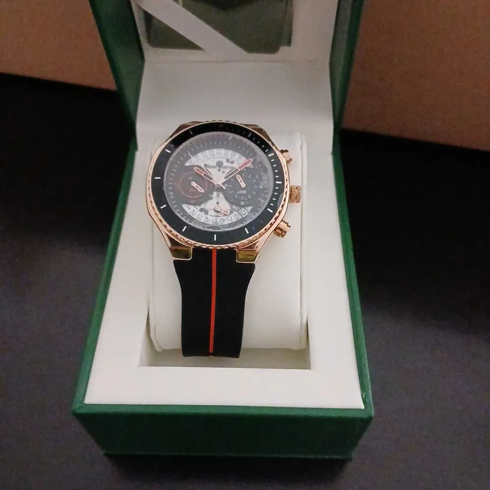 MANN EGERTON RAPTOR ROSE WHITE CHRONOGRAPH WATCH – BOXED