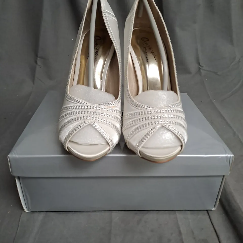 BOXED LOT OF 13 PAIRS OF LADIES OCCASIONS BY CASANDRA HIGH HEELED SHOES. VARIOUS SIZES