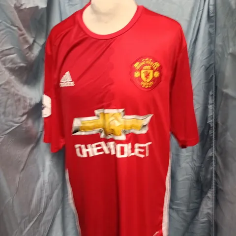 MANCHESTER UNITED ADIDAS RED FOOTBALL SHIRT – IBRAHIMOVIC 9 - UK L