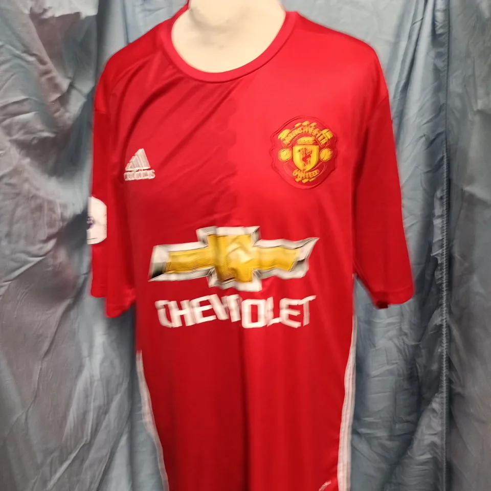 MANCHESTER UNITED ADIDAS RED FOOTBALL SHIRT – IBRAHIMOVIC 9 - UK L