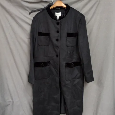 MONSOON WOOL BLEND COAT, BLACK, UK 18 (EU 46, US 14) – WOMEN'S