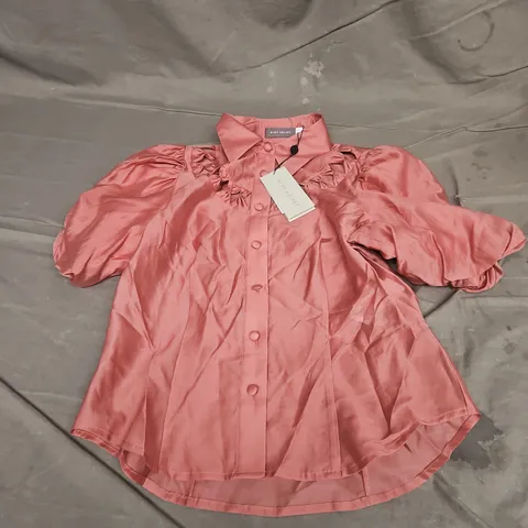 MINT VELVET CUTWORK DETAIL SHIRT IN PINK SIZE 8