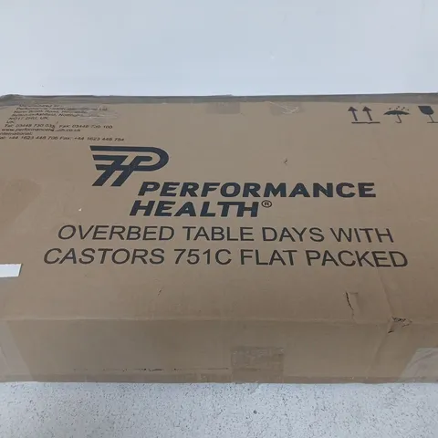 PERFORMANCE HEALTH OVERBED TABLE WITH CASTORS