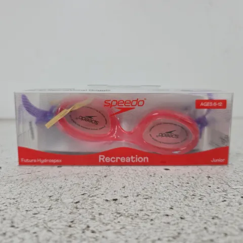 SPEEDO JUNIOR RECREATION SWIM GOGGLES – PINK (AGES 6-12) IN BOX