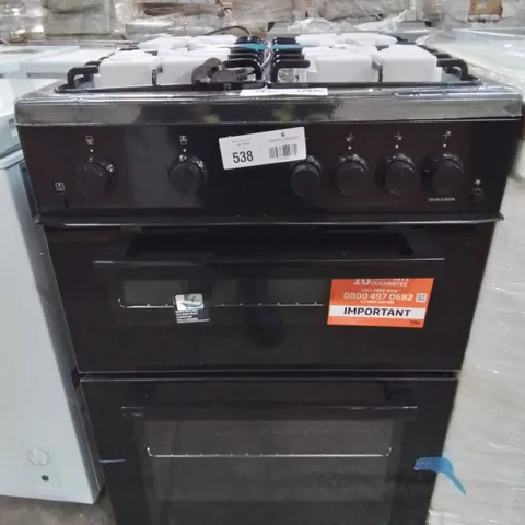 BEKO DOUBLE OVEN AND GAS HOB OVEN IN BLACK