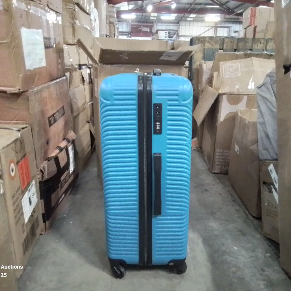 BOXED NEO ELECTRIC BLUE HARD SHELL LUGGAGE SUITCASE