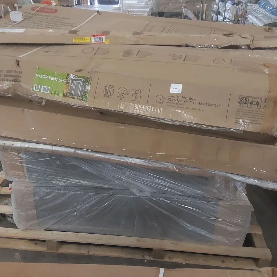 PALLET CONTAINING A LARGE QUANTITY OF ASSORTED FURNITURE PARTS ECT 