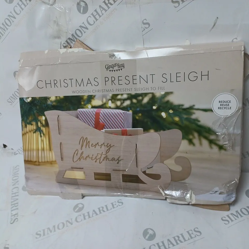 PRESENT HOLDER SLEIGH  RRP £14.99