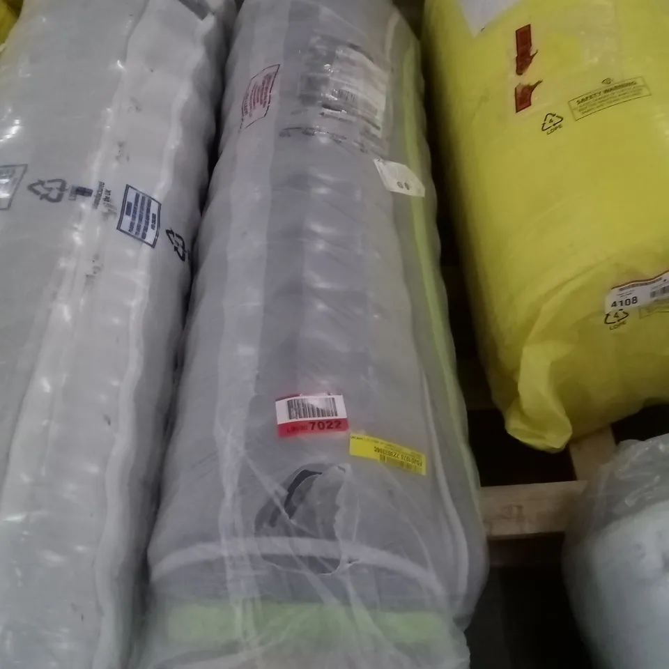 QUALITY BAGGED ROLLED 4'6 HYBRID MEMORY FIBRE OPEN COIL MATTRESS 