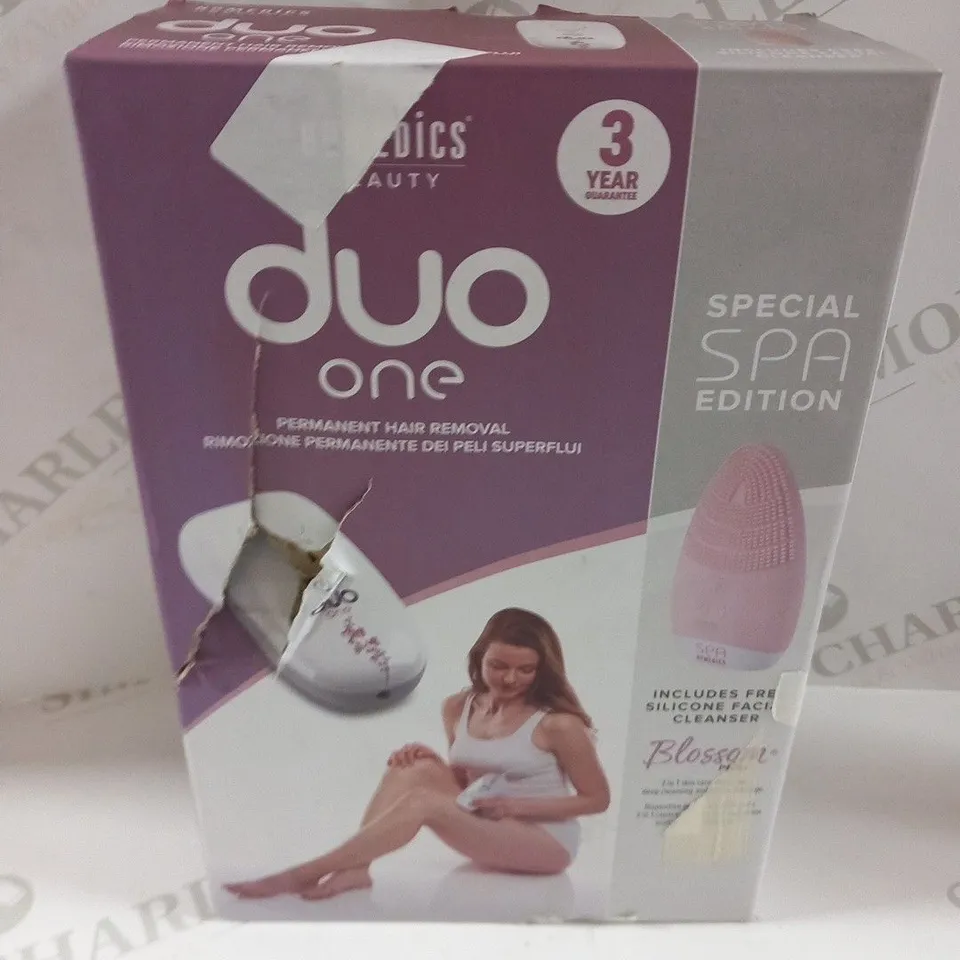 BOXED HOMEDICS DUO ONE PERMANENT HAIR REMOVAL SYSTEM IPL-HH190BND-EU