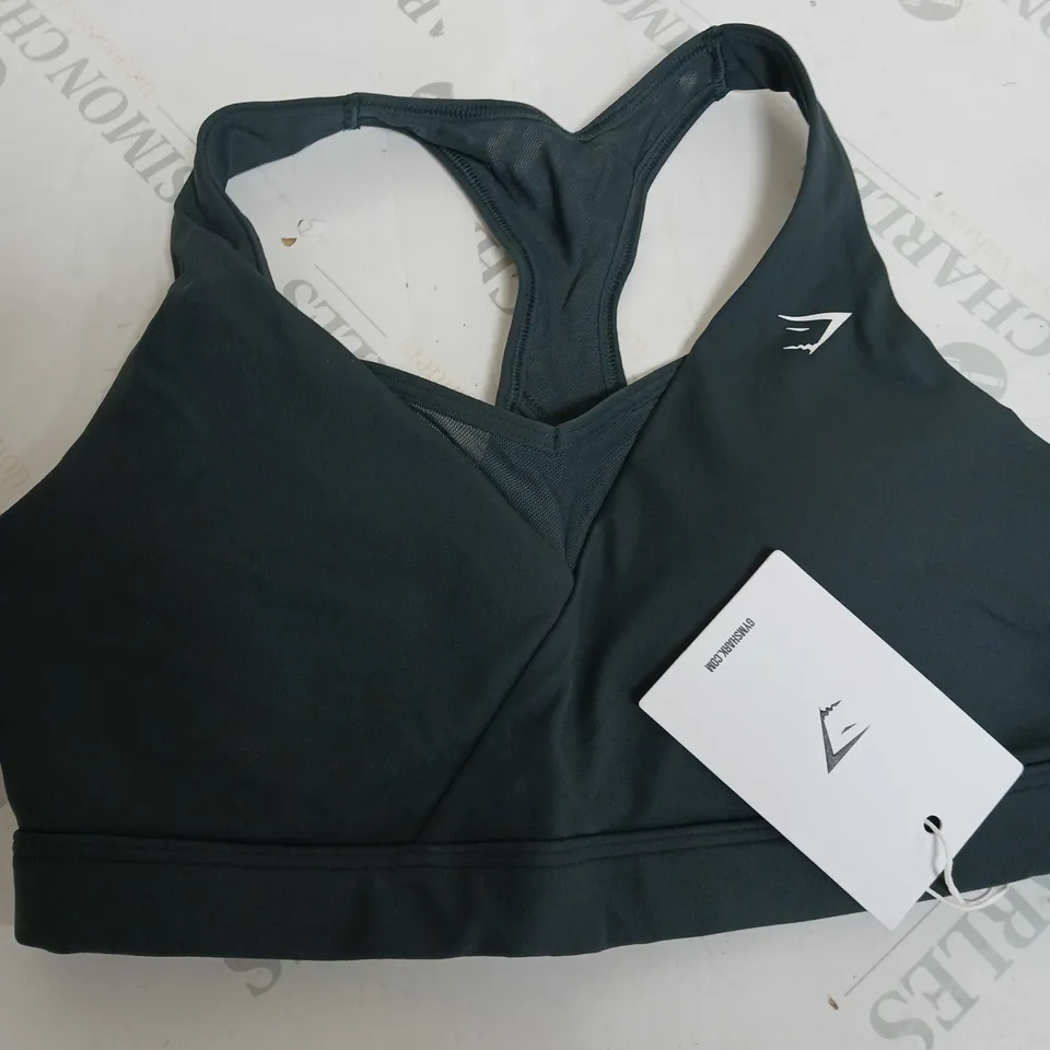 GYMSHARK CROSSOVER SPORTS BRA - SIZE SMALL