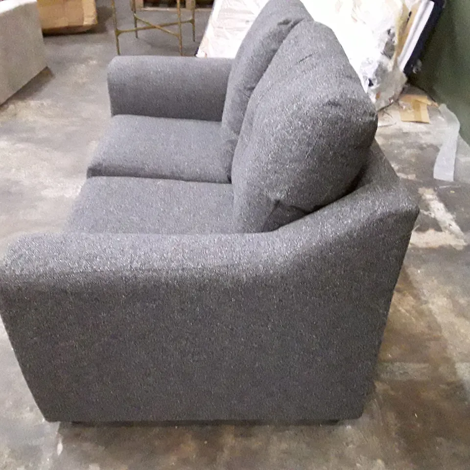 QUALITY DESIGNER 2 SEATER LOVESEAT - DARK GREY FABRIC