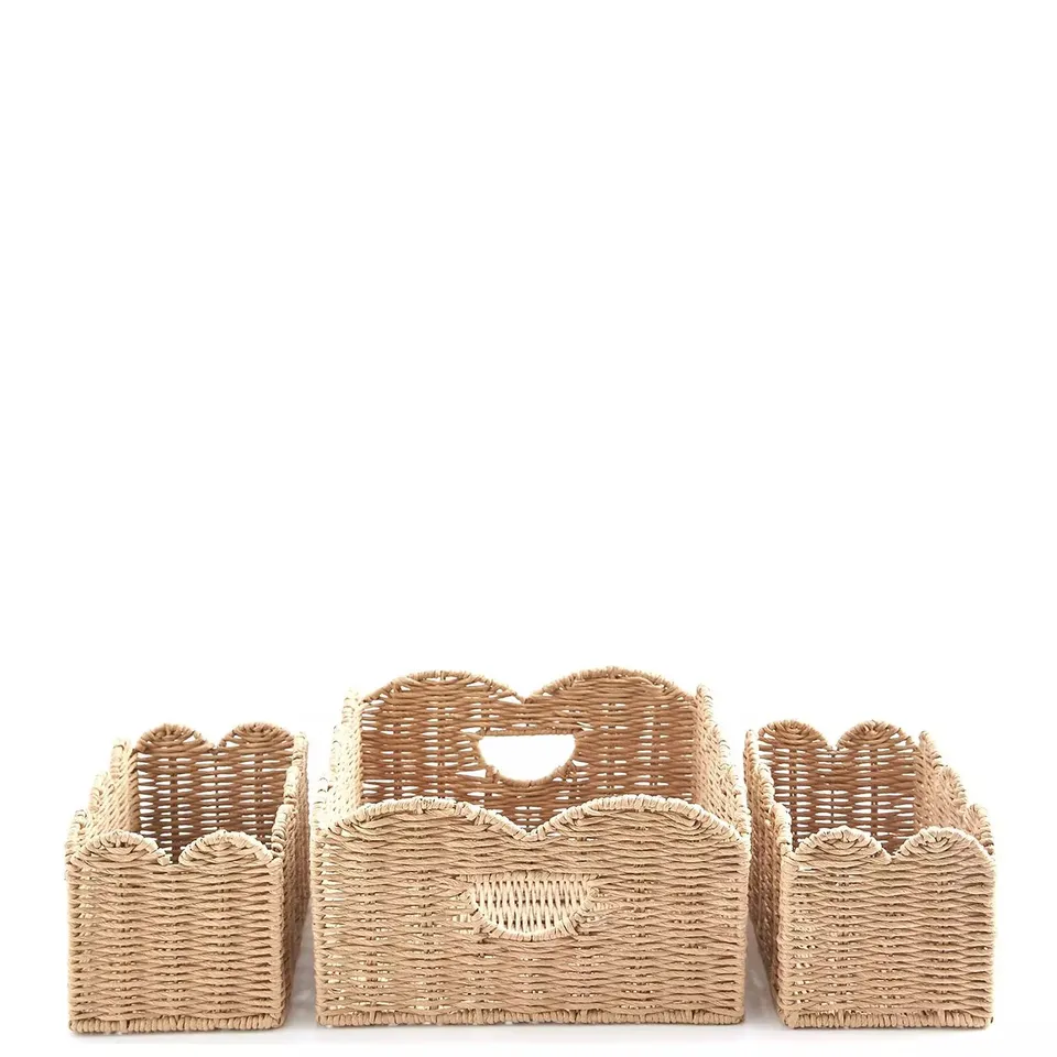 SET OF 3 SCALLOP STORAGE BASKETS