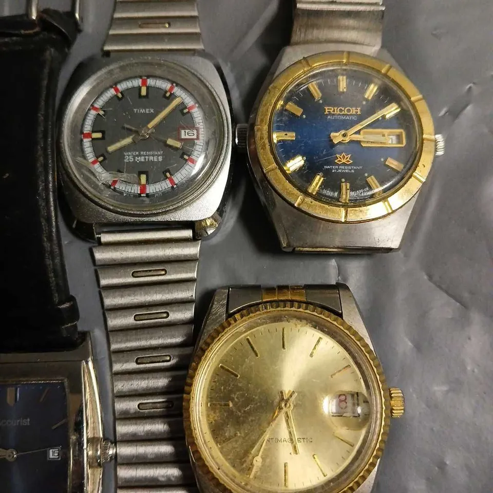 LOT OF 7 ASSORTED UNBOXED WATCHES TO INCLUDE RICOH, TIMEX AND CITIZEN