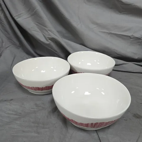 3 X SERAX SWIRL STRIPE BOWLS