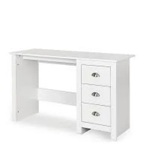 BOXED ATLANTA STUDY DESK IN WHITE - COLLECTION ONLY