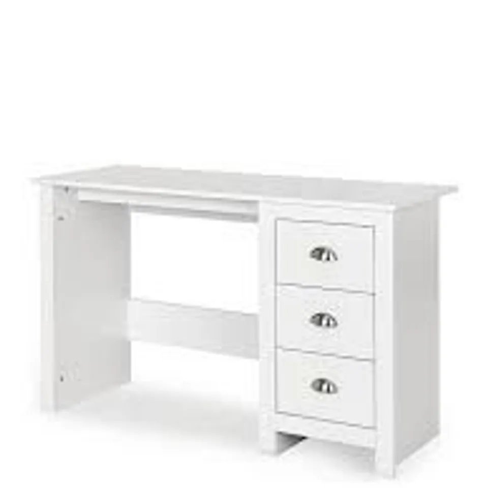 BOXED ATLANTA STUDY DESK IN WHITE - COLLECTION ONLY