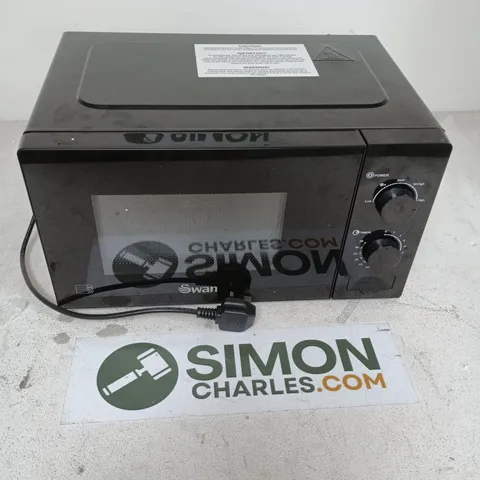 SWAN 20L 700W MANUAL MICROWAVE - BLACK - COLLECTION ONLY
