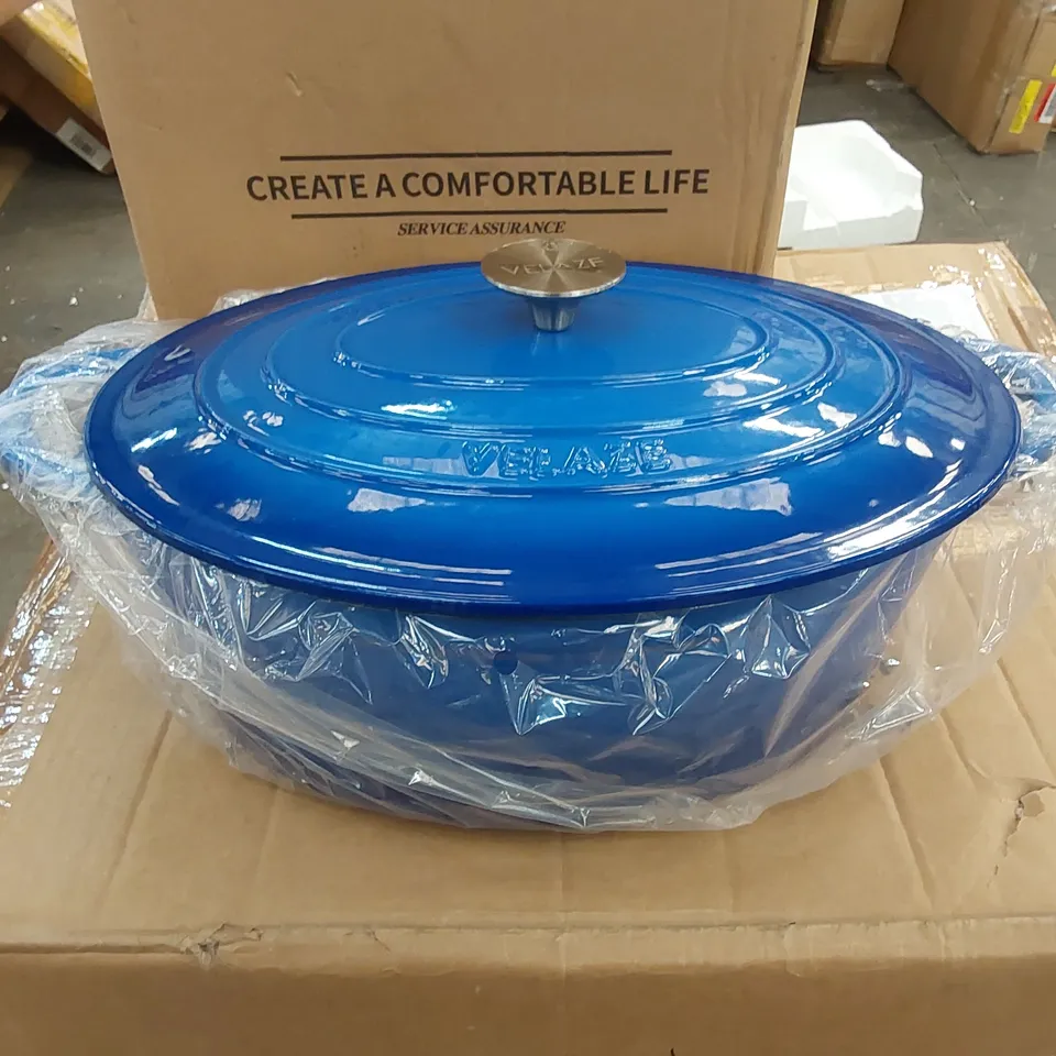 BOXED VELAZE 7.4L NON-STICK ENAMELLED CASSEROLE DISH