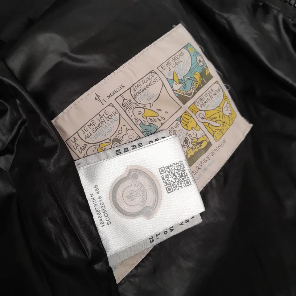 MONCLER BLACK AND WITH PADDED JACKET - SIZE 1