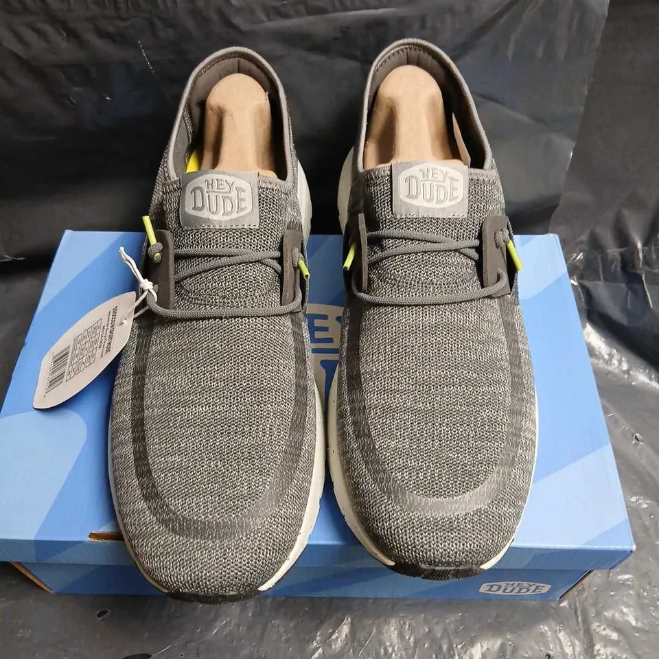 HEY DUDE SIROCCO M SPORT MODE SNEAKERS – HEATHER GREY/CHARCOAL, UK 12